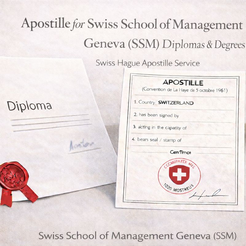 Apostille for Swiss School of Management Geneva (SSM)