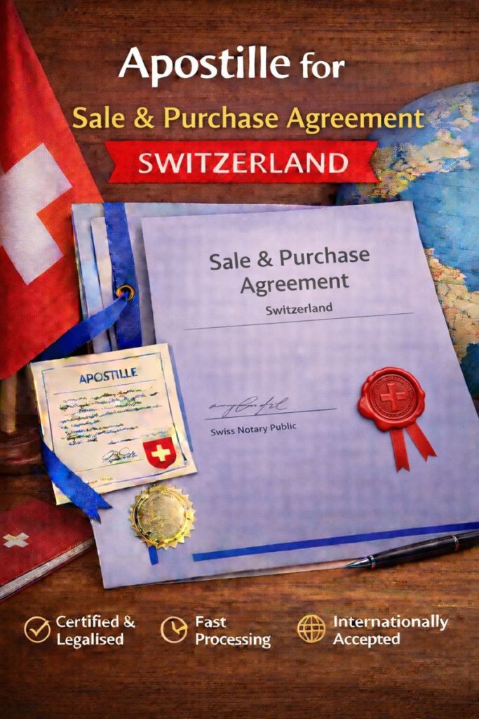 apostille for Sale & Purchase Agreement Switzerland