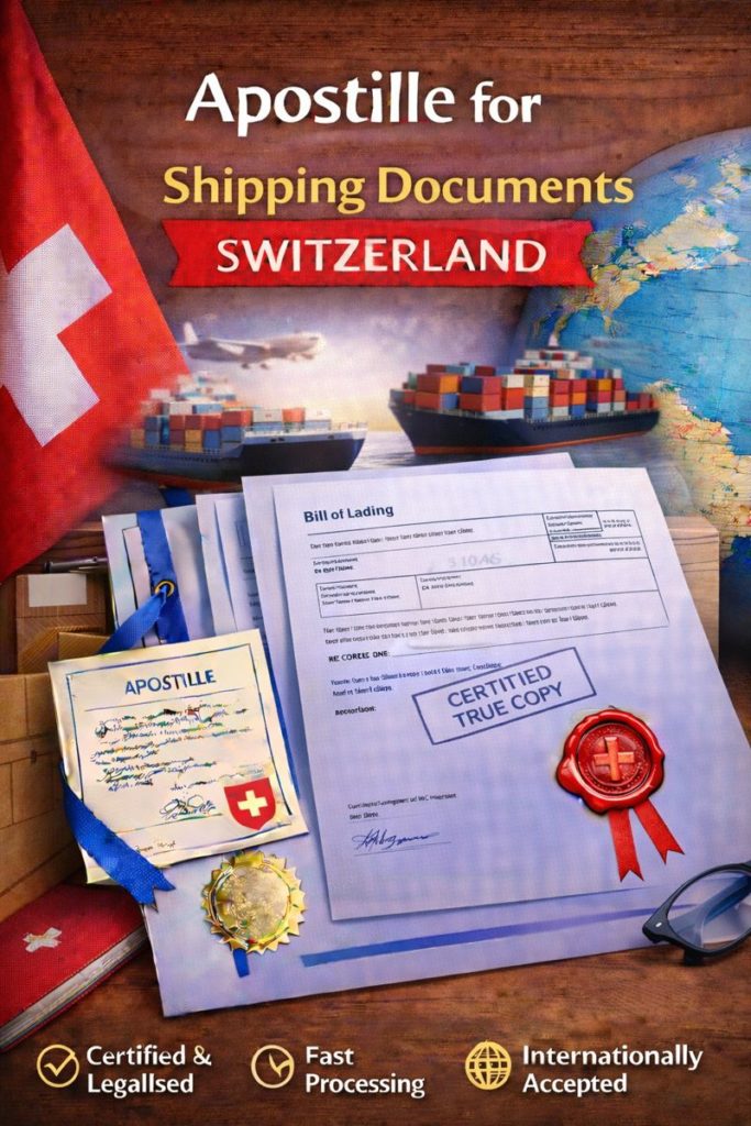 apostille for Shipping Documents Switzerland