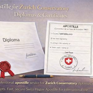 So Apostille for Zurich Conservatory