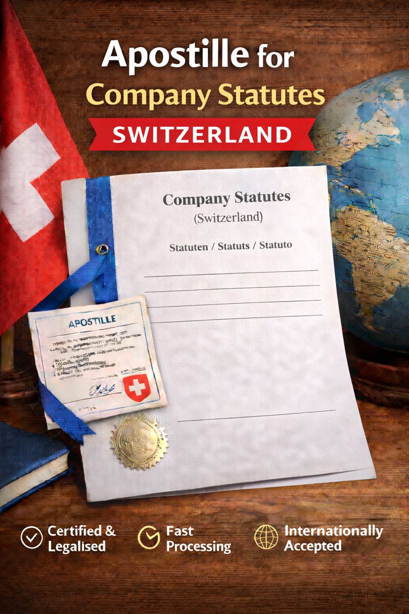 apostille for Company Statutes Switzerland
