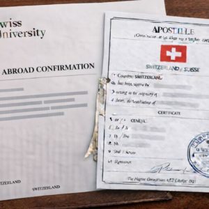 Apostille for Swiss Study Abroad Confirmation