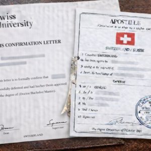 Apostille for Swiss Thesis Confirmation Letter