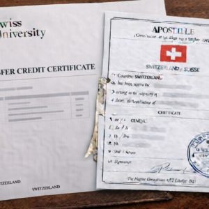 Apostille for Swiss Transfer Credit Certificate