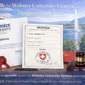 Webster Apostille for Webster University Geneva