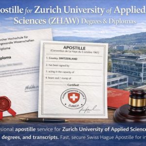 Zhaw Apostille for Zurich University of Applied Sciences (ZHAW)