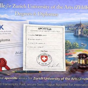 Zhdk Apostille for Zurich University of the Arts (ZHdK)