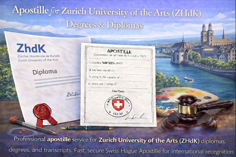 Apostille for Zurich University of the Arts (ZHdK)