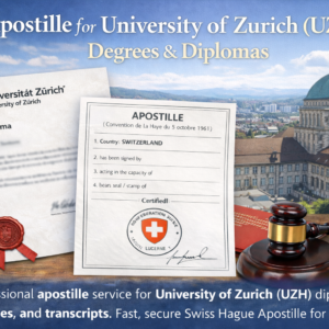 Apostille for University of Zurich (UZH) Degrees