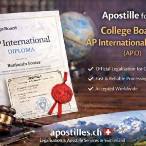 Apostille for AP International Diploma