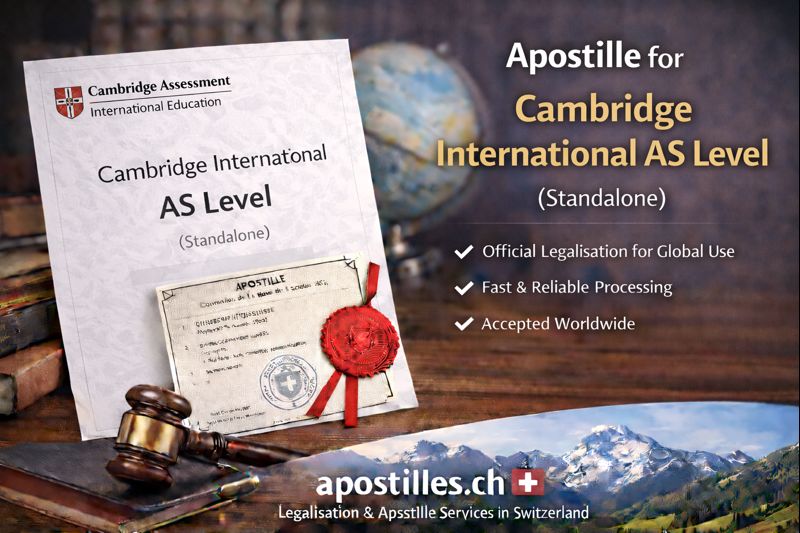 Apostille for Cambridge AS Level