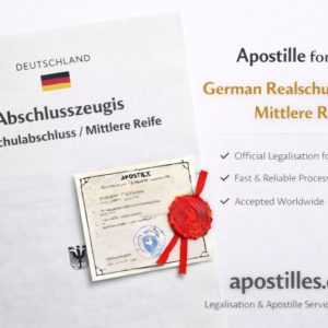 1Abls Apostille for German Realschulabschluss