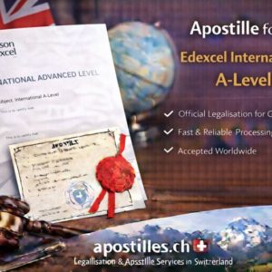 Apostille for Edexcel International A-Levels