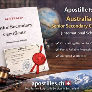 Apostille for Australian Senior Secondary Certificate