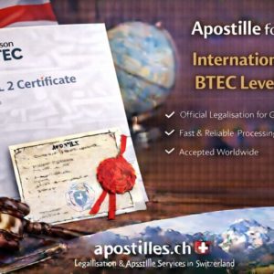 1BTEC2 Apostille for International BTEC Level 2