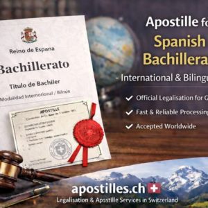 Apostille for Spanish Bachillerato