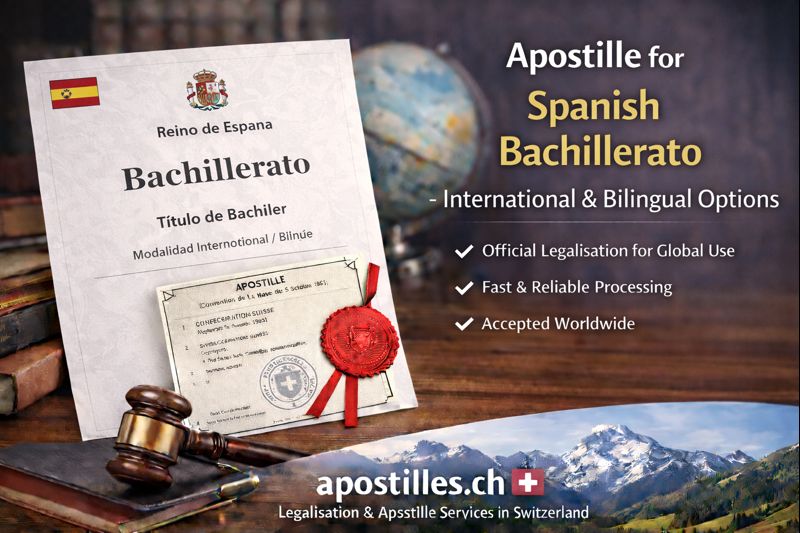 Apostille for Spanish Bachillerato