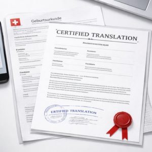 Swiss birth certificate certified translation