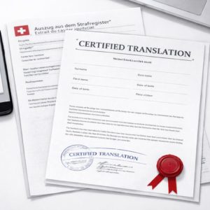 Swiss criminal record certificate certified translation