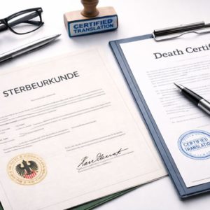 German Death Certificate Certified Translation