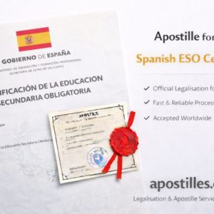 Apostille for Spanish ESO Diploma