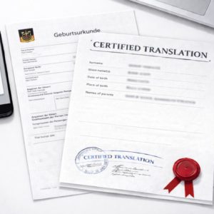 German birth certificate certified translation