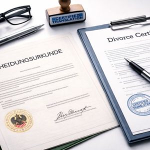German Divorce Certificate Certified Translation