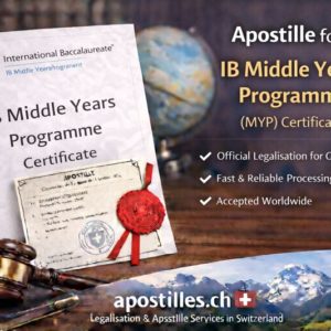 Apostille for IB MYP Certificate