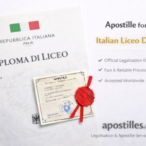 1Liceo Apostille for Italian Liceo Diploma