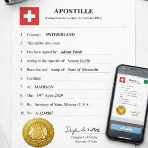 Swiss Apostille from Madison Wisconsin