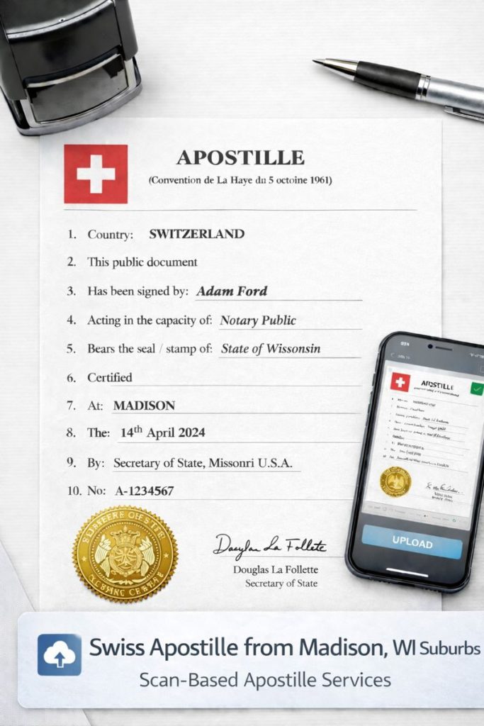 Swiss Apostille from Madison Wisconsin