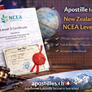 Apostille for NCEA Level 3