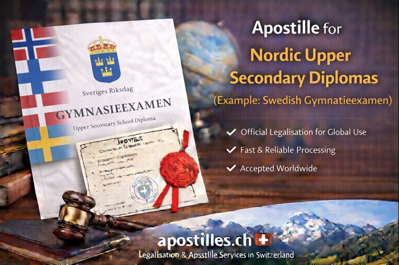 Apostille for Nordic Upper Secondary Diplomas