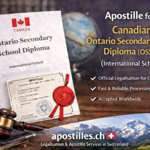 Apostille for Ontario Secondary School Diploma