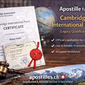 1PREU Apostille for Cambridge Pre-U