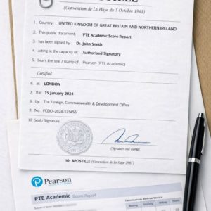 1PTE Apostille for PTE Academic