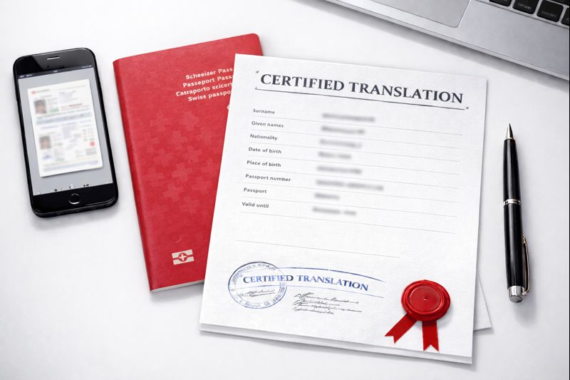 Swiss passport certified translation