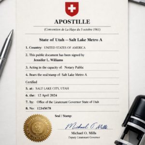 Swiss Apostille from Salt Lake Metro
