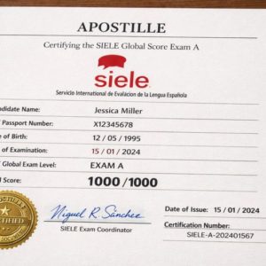 Apostille for SIELE Global Score Exam