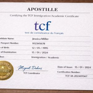 Apostille for TCF Immigration / Academic