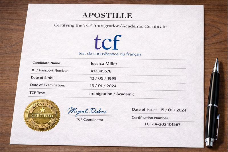 Apostille for TCF Immigration / Academic