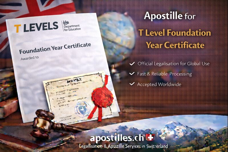 Apostille for T Level Foundation Year Certificate