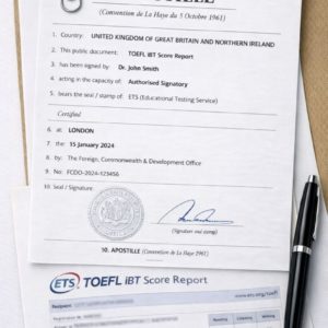 1TOEFL Apostille for TOEFL