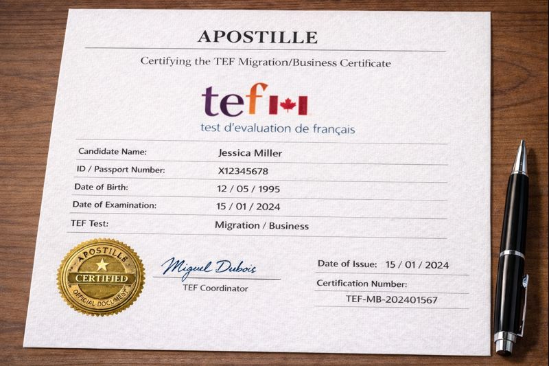 Apostille for TEF Migration / Business