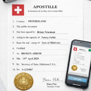 Swiss Apostille from Tulsa Metro
