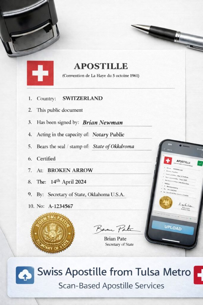 Swiss Apostille from Tulsa Metro