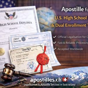 Apostille for U.S. High School Diploma and Dual Enrollment Transcripts