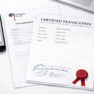 German Criminal Record Certificate Certified Translation