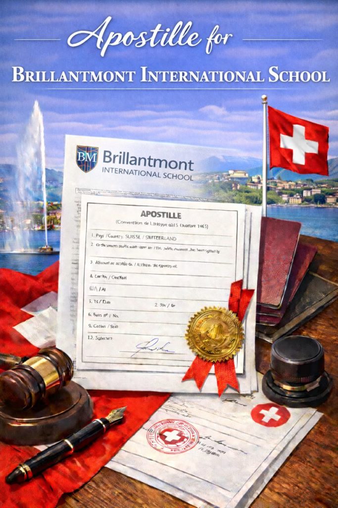 Apostille for Brillantmont International School documents