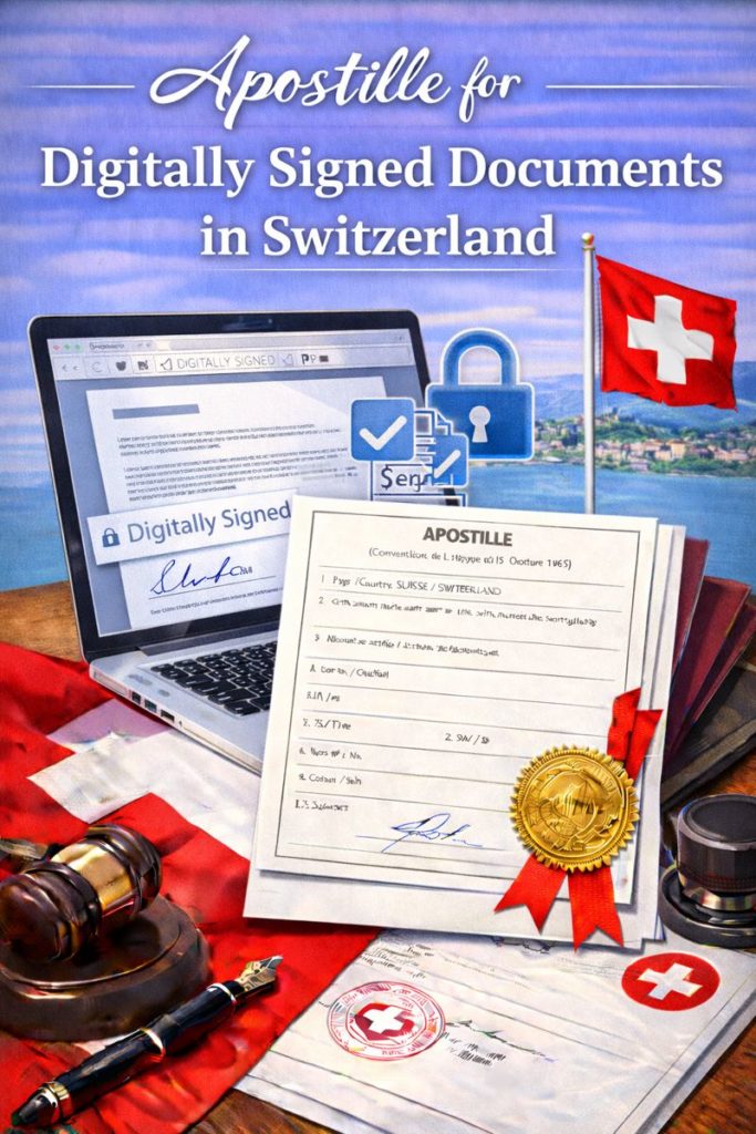 Apostille for digitally signed documents Switzerland